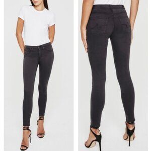 AG Legging Ankle Super Skinny Mid Rise Sateen Pants in Rock Bottom size 25